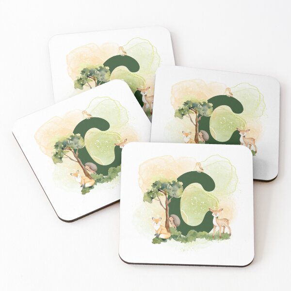 Item preview, Woodland animals Letter C designed and sold by Tiffany Glassco.