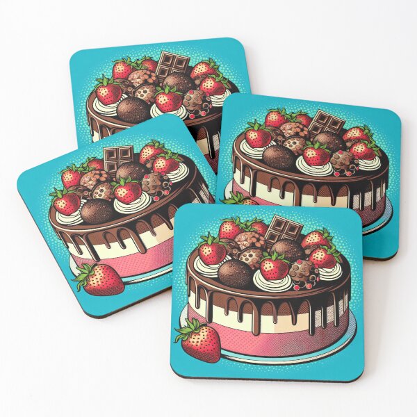 Item preview, Pop Art Indulgence: Chocolate Cake Design designed and sold by StickerStudio27.