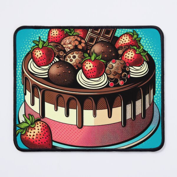 Item preview, Pop Art Indulgence: Chocolate Cake Design designed and sold by StickerStudio27.