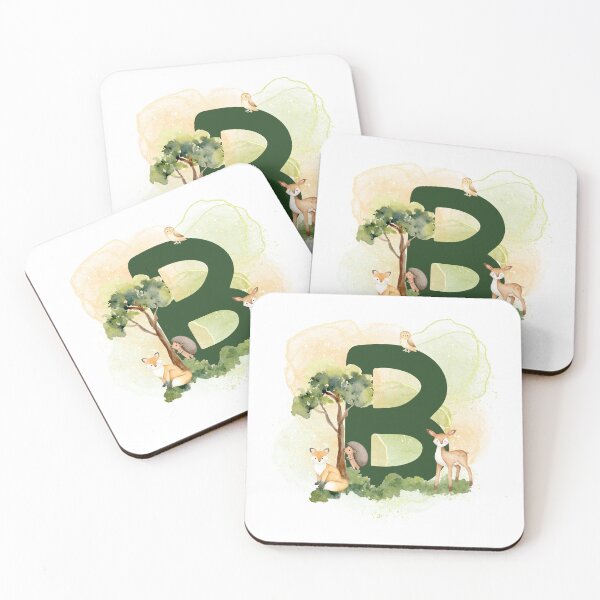 Item preview, Woodland animals Letter B designed and sold by Tiffany Glassco.