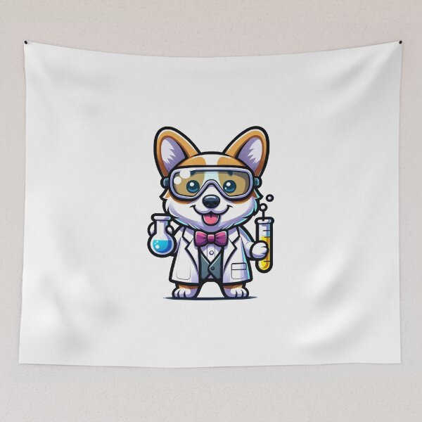 Item preview, corgi the scientist designed and sold by FerdiEverywhere.