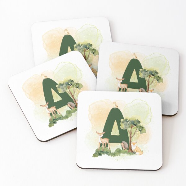 Item preview, Woodland animals Letter A designed and sold by Tiffany Glassco.