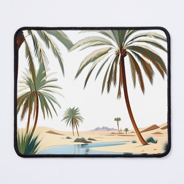 Item preview, A Quiet Desert Oasis—Sand Dunes and Date Palms designed and sold by AspirationalArt.