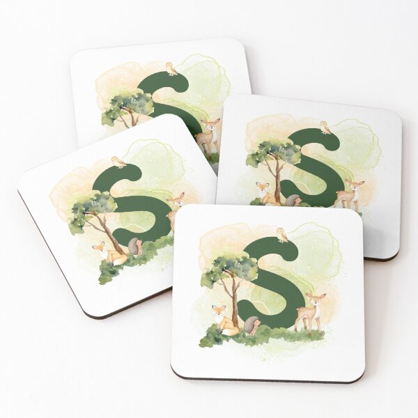 Item preview, Woodland animals series Letter S designed and sold by Tiffany Glassco.