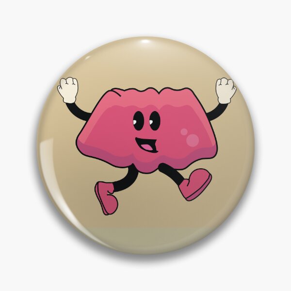 Item preview,  Retro jelly character badge designed and sold by TheOneTrueDoggo.
