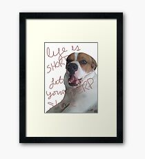 Derp Dog Framed Print