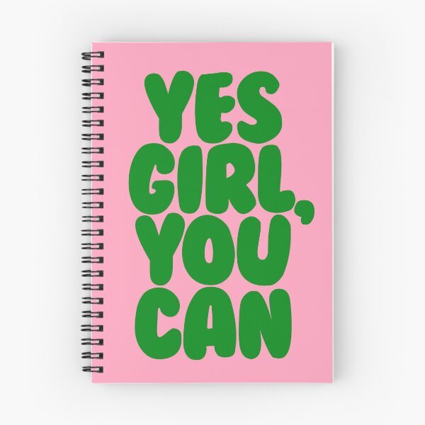 Item preview, Yes Girl, You Can! Inspirational and Motivational Goals, in Pink and Green designed and sold by TheLoveShop.