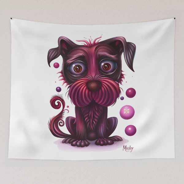 Item preview, Mystical Whiskers: Whimsical Realism Dog Portrait designed and sold by Moisky Patterns.