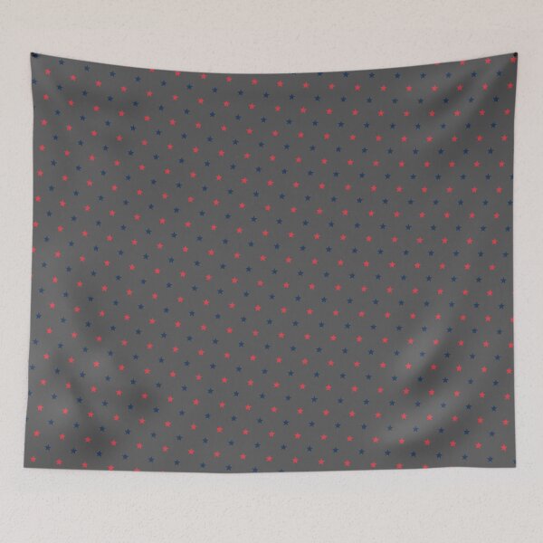 Item preview, Red & Blue Stars Sequenced Gray Pattern Absolute Diagrams designed and sold by Alchemy-A-La-G.