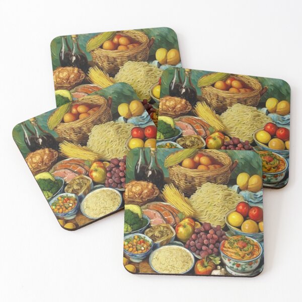 Item preview, "Essentials of the Kitchen: Fresh Produce, Meat, Fish, Eggs, Pasta, and Rice" designed and sold by Artisticanvas.