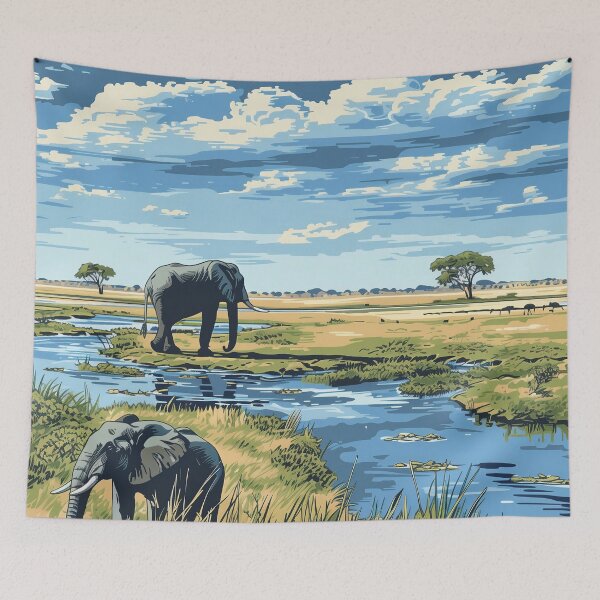 Item preview, Botswana Digital Illustration designed and sold by ComicsFactory.