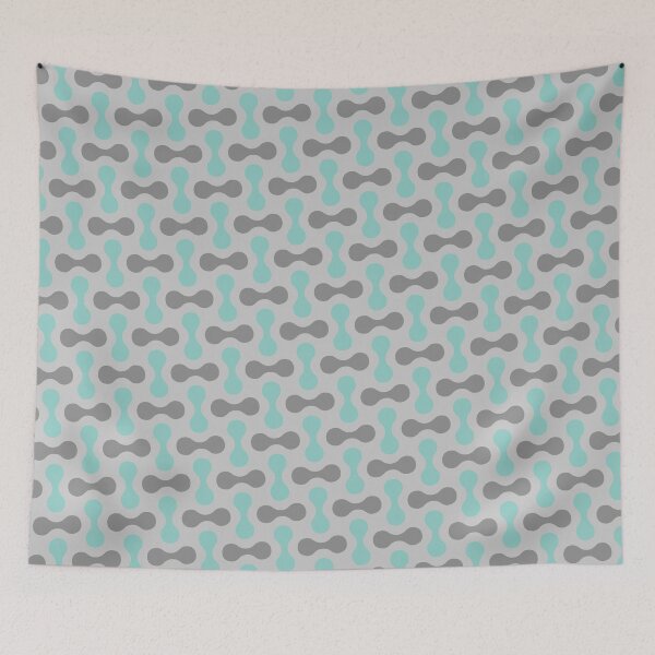 Item preview, Grey & Teal Blob Wishbone Double Bubble Absolute Diagrams designed and sold by Alchemy-A-La-G.