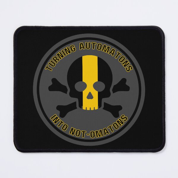 Item preview, Anti-Automatons Badge designed and sold by SweetsAndSavary.
