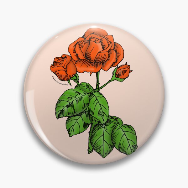 Item preview, Orange High-Centered Rose Bloom Semi-Double 8-15 Petals In 2 Rows designed and sold by Rachael Taylor.