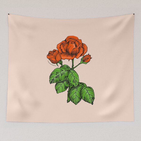 Item preview, Orange High-Centered Rose Bloom Semi-Double 8-15 Petals In 2 Rows designed and sold by Rachael Taylor.