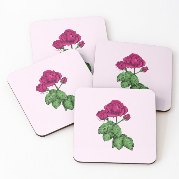 Item preview, Deep Pink High-Centered Rose Bloom Semi-Double 8-15 Petals In 2 Rows designed and sold by Rachael Taylor.