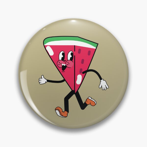 Item preview,  Retro watermelon character badge designed and sold by TheOneTrueDoggo.