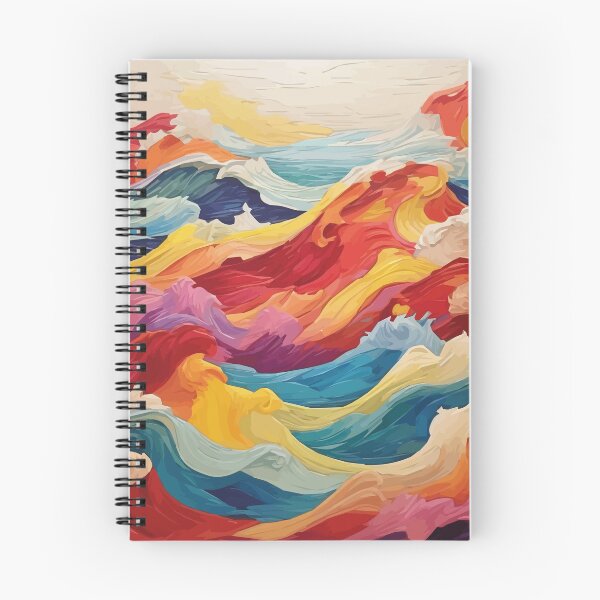 Aperçu de l'œuvre Vagues sur l'océan arc-en-ciel créée et vendue par Kasa Content.