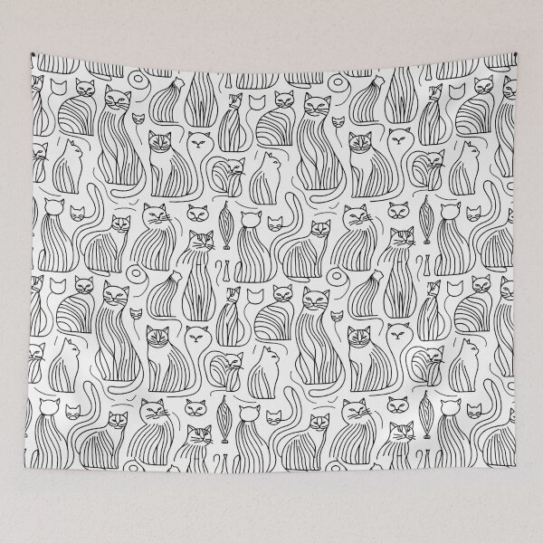 Item preview, Repeating Cat design designed and sold by StonegateArt.