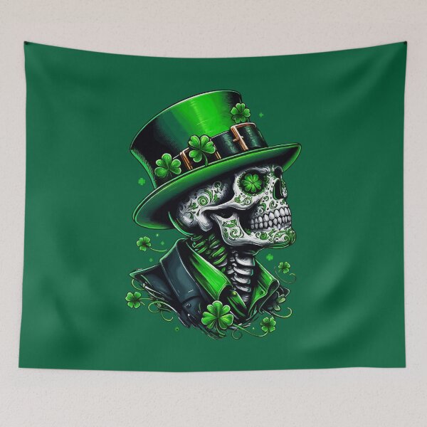 Item preview, Sugar Skull St Patrick Day of the Dead  designed and sold by TomFrontierArt.