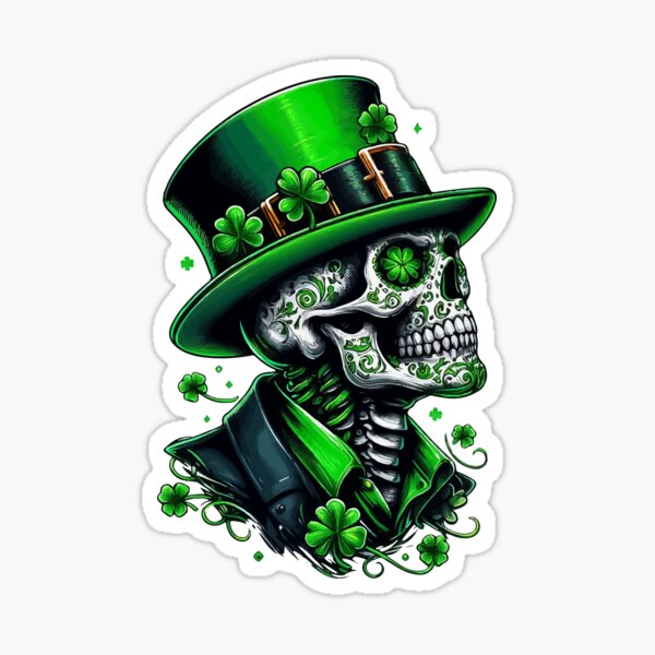 Artikel-Vorschau von Zuckerschädel St. Patrick Tag der Toten, designt und verkauft von TomFrontierArt.