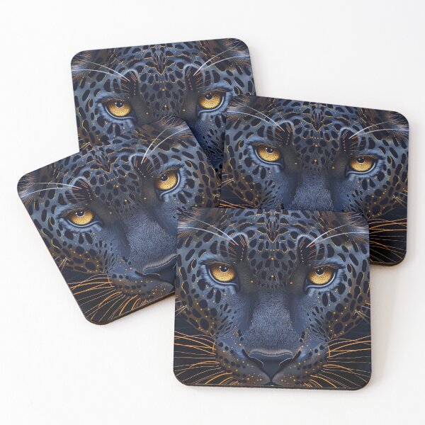 Item preview, Black Leopard Navy and Gold designed and sold by AM-Fine-Designs.
