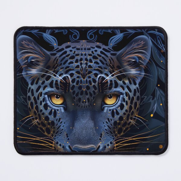Item preview, Black Leopard Navy and Gold designed and sold by AM-Fine-Designs.