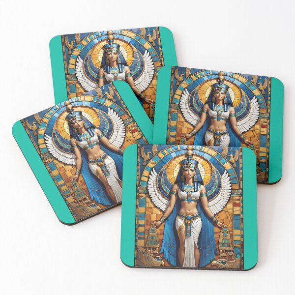 Item preview, Majestic Egyptian Goddess in Stained Glass designed and sold by Digital-Fusion.