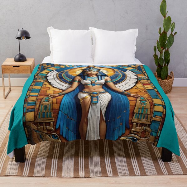 Item preview, Majestic Egyptian Goddess in Stained Glass designed and sold by Digital-Fusion.