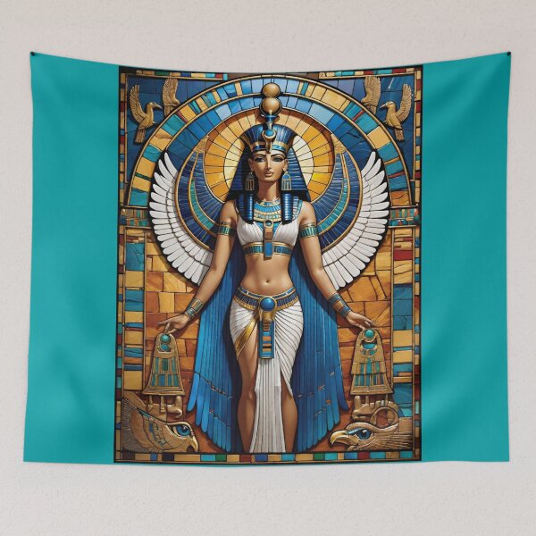 Item preview, Majestic Egyptian Goddess in Stained Glass designed and sold by Digital-Fusion.
