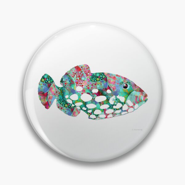 Item preview, Pure Enchantment Clown Trigger Fish Beachy Beach Art designed and sold by Sharon Cummings Art.