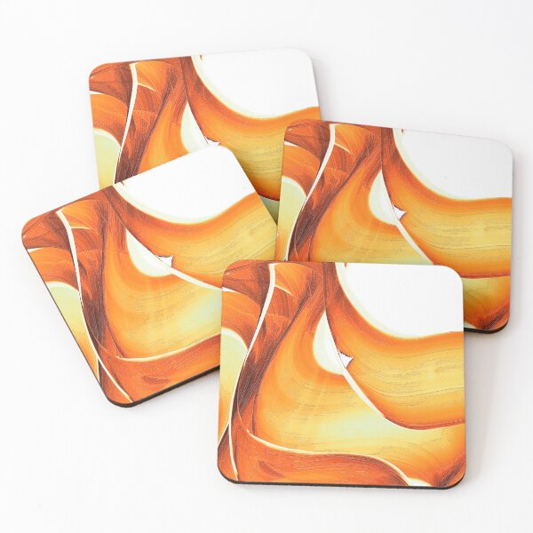 Item preview, Fire Water On White 12 Orange Art designed and sold by Sharon Cummings Art.
