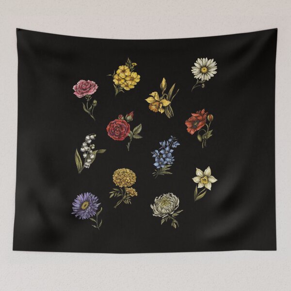Item preview, 12 Birth Month Flowers designed and sold by patternjp.