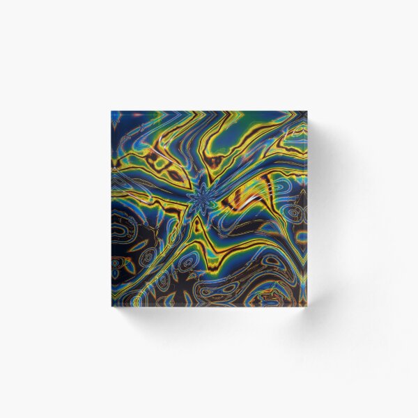 Iridescent Stars 6 Acrylic Block