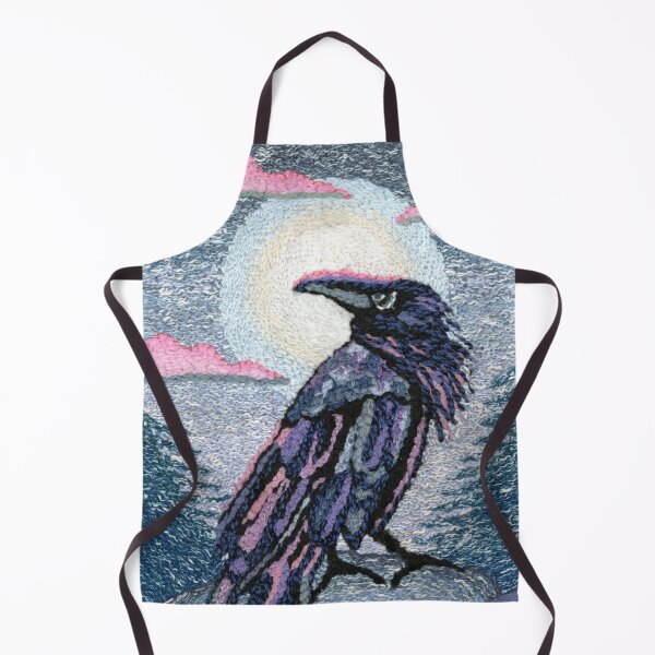 Item preview, Teal Raven Punch Needle Embroidery designed and sold by nadya.