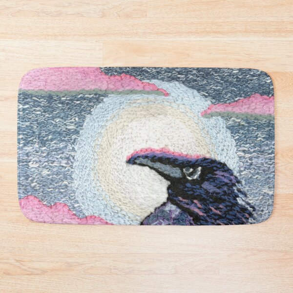 Item preview, Teal Raven Punch Needle Embroidery designed and sold by nadya.