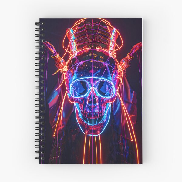 Item preview, “Neon light burst, traced topology, cranial beetle” designed and sold by Art-Vortex-fr.