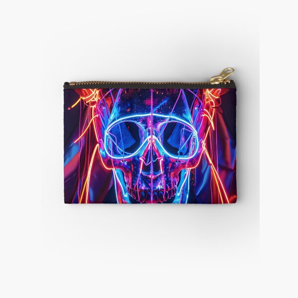 Item preview, “Neon light burst, traced topology, cranial beetle” designed and sold by Art-Vortex-fr.