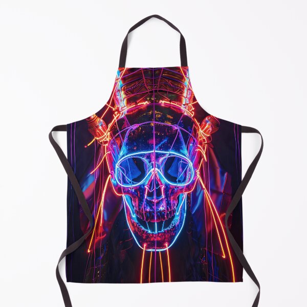 Item preview, “Neon light burst, traced topology, cranial beetle” designed and sold by Art-Vortex-fr.