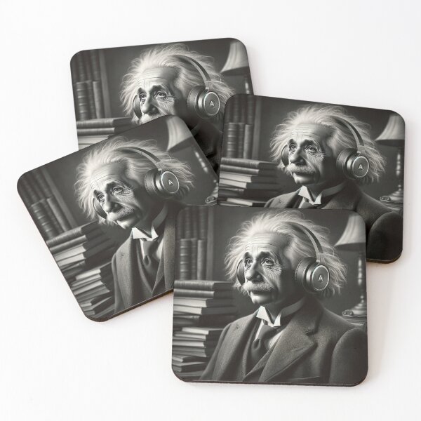 Item preview, Albert Einstein with Headphones designed and sold by Lane L. Mälkin Design.