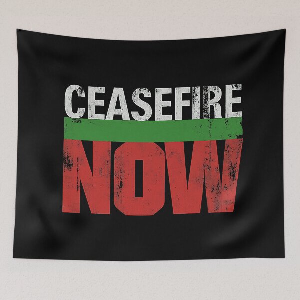Item preview, Powerful Ceasefire Now Advocacy Graphic designed and sold by Retro Travel Design.