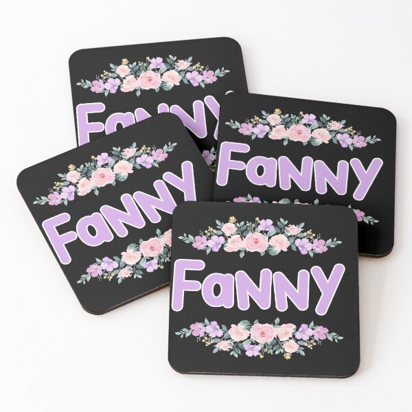 Item preview, Purple Flower Fanny Name Label (Black) designed and sold by NormadWorld.