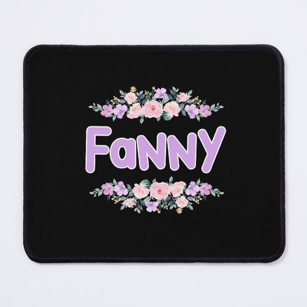 Item preview, Purple Flower Fanny Name Label (Black) designed and sold by NormadWorld.
