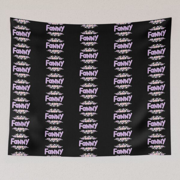 Item preview, Purple Flower Fanny Name Label (Black) designed and sold by NormadWorld.