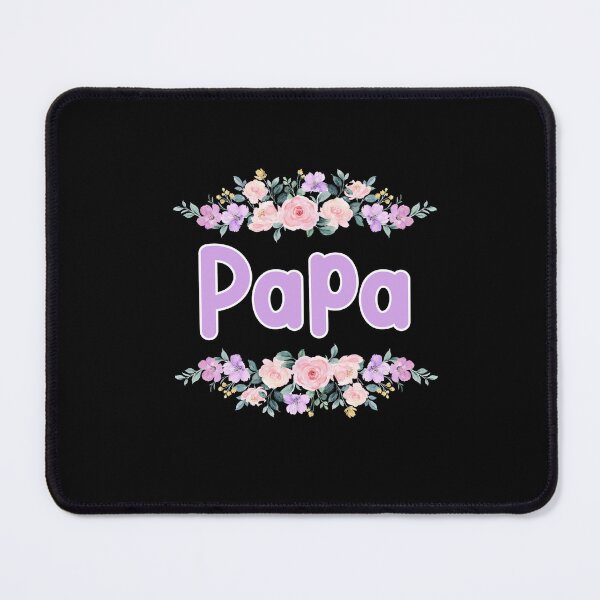 Item preview, Purple Flower Papa Name Label (Black) designed and sold by NormadWorld.