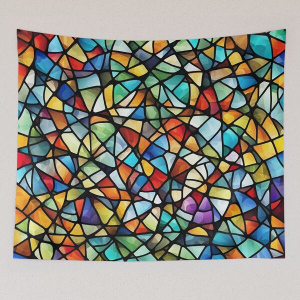 Item preview, Abstract Colorful Stained Glass Pattern designed and sold by calibrit.