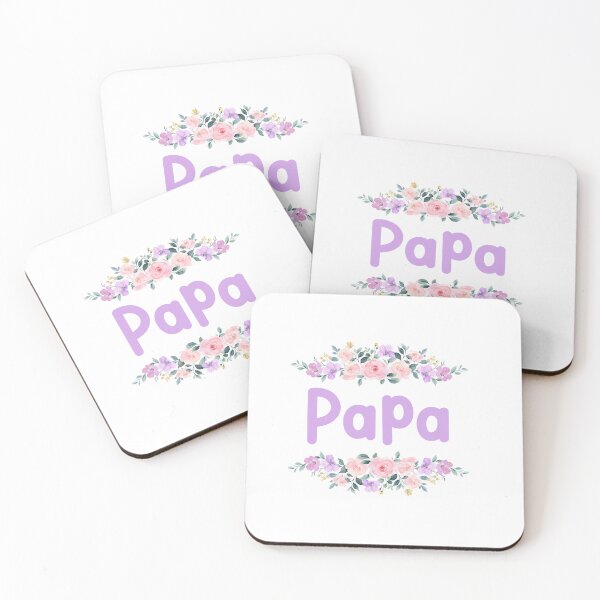 Item preview, Purple Flower Papa Name Label designed and sold by NormadWorld.