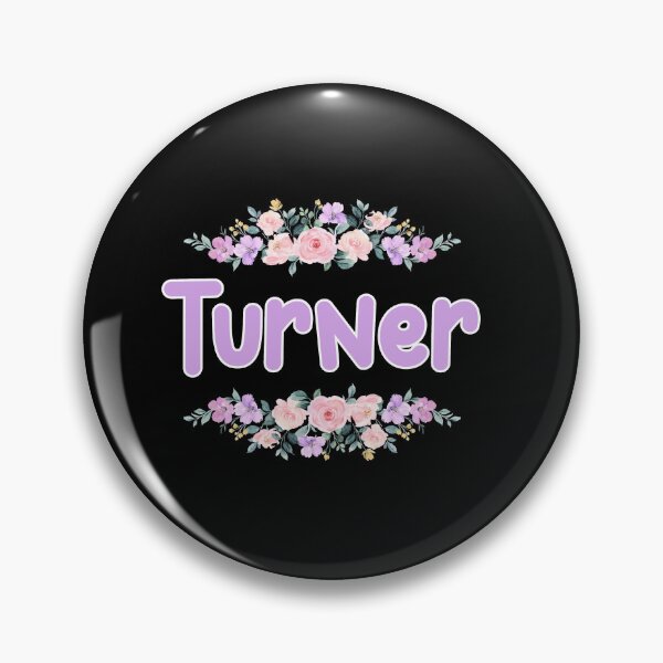 Item preview, Purple Flower Turner Name Label (Black) designed and sold by NormadWorld.