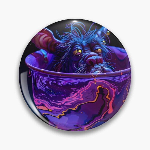 Item preview, “Psychedelic Iridescent Glowing Neon Liquid Paint Creature” designed and sold by Art-Vortex-fr.