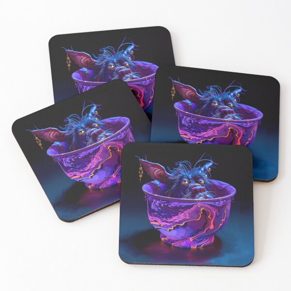 Item preview, “Psychedelic Iridescent Glowing Neon Liquid Paint Creature” designed and sold by Art-Vortex-fr.